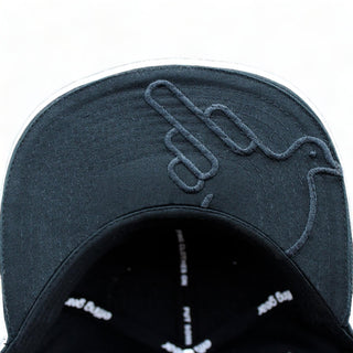 The Timothy Black Flat Brim Snapback Hat - Effing Gear
