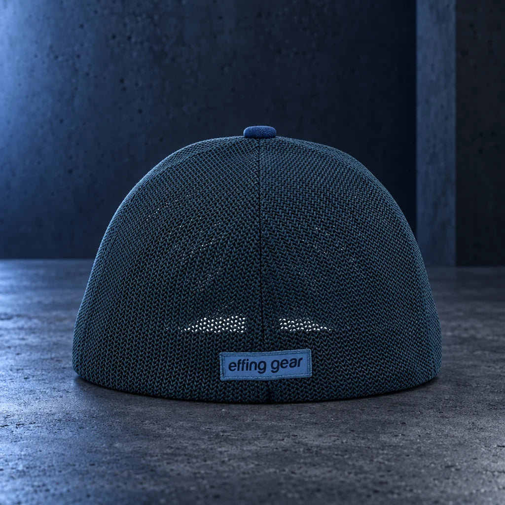 Hat — rear view and closure