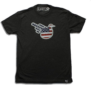 Men's American Flag Bird T-Shirt XX-Large Black