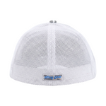 Rear view of the Alpine Patriot Fitted Trucker showing its white mesh fitted back and Effing Gear label.