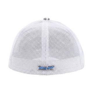 Rear view of the Alpine Patriot Fitted Trucker showing its white mesh fitted back and Effing Gear label.