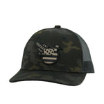 Camuflaje/Negro American Bird Trucker