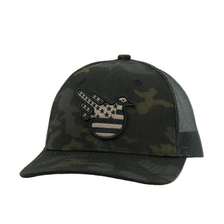 Camuflaje/Negro American Bird Trucker