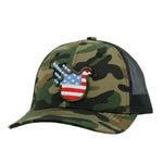 Camo/Black American Double Bird Trucker Snap