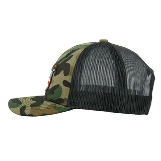 Camo/Black American Double Bird Trucker Snap