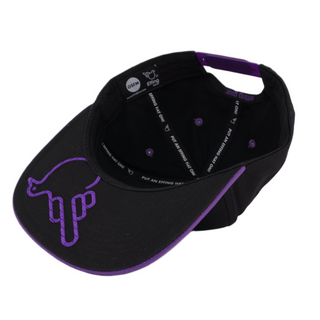 El SnapBack de visera plana en blanco y negro de Snowbird