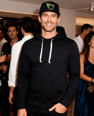 Black Flat Bill Trucker Snap W/ Green Bird - Effing Gear