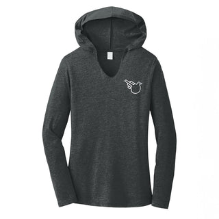 Black Frost V - Neck Triblend Hoodie - Effing Gear