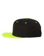 Black & Neon Green Flat Brim Snap - Effing Gear