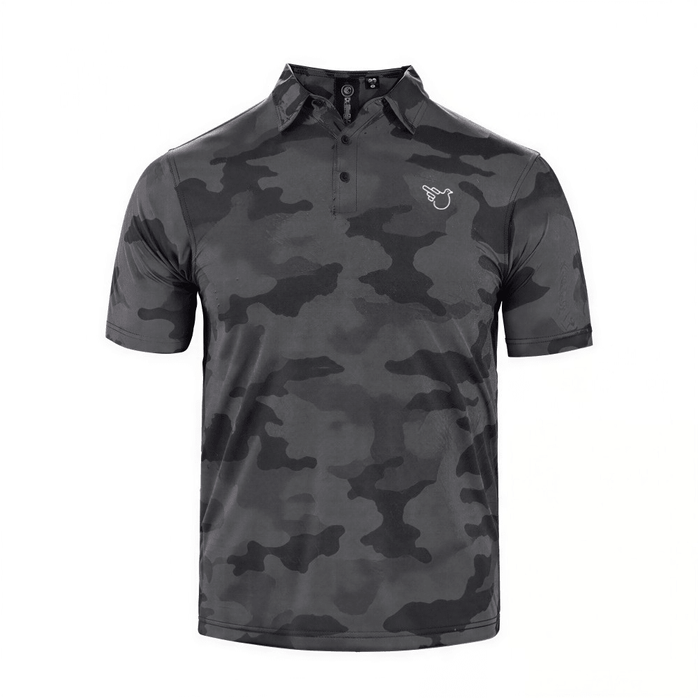 BRIEFING GOLF MS CAMO PRINT POLO（BLK／M） Men's Dry Fit Polo Shirt - Very Effing Comfortable | – Effing Gear