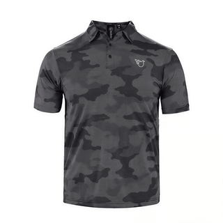 Black Storm Camo Golf Polo - Effing Gear