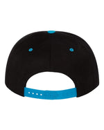 Black & Teal Flat Brim Snap - Effing Gear