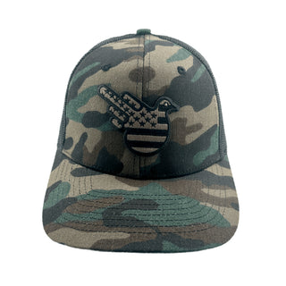 Camo/Black American Storm Bird Trucker Snapback - Effing Gear