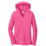 Fuscia V - Neck Triblend Hoodie - Effing Gear