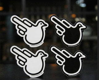Black and White Bird Stickers