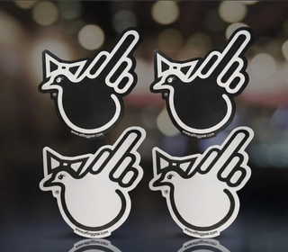 Effie Black and White Bird Stickers