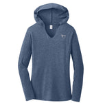 Navy V - Neck Triblend Hoodie - Effing Gear