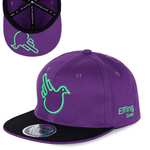 Purple Flat Bill Snap W/ Green Bird - Effing Gear
