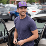 Purple Rain Flat Bill Trucker Snap - Effing Gear