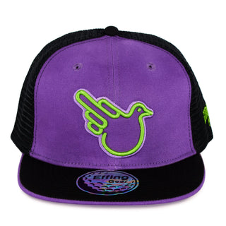 Purple Rain Flat Bill Trucker Snap - Effing Gear