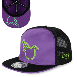 Purple Rain Flat Bill Trucker Snap - Effing Gear