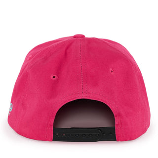 Raspberry Flat Bill Snapback W/ Blue Bird - Effing Gear