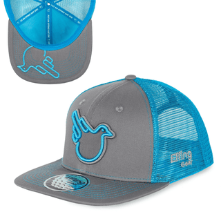 Real Man Blue/Light Gray Snap Trucker - Effing Gear