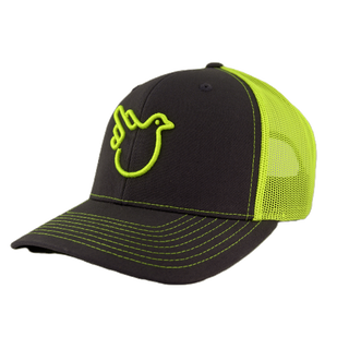 Real Man Yellow Snap Trucker - front view