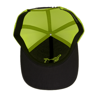 Real Man Yellow Snap Trucker - inside view