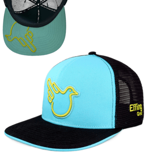 Sky Blue Flat Bill Snap Trucker - Effing Gear