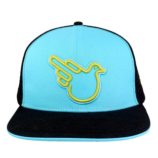 Sky Blue Flat Bill Snap Trucker - Effing Gear