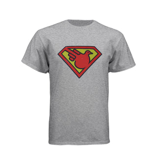 Superbird 6010 triblend tee in premium heather, front view with upright full-border shield