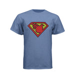 Superbird 6010 triblend tee in vintage royal, front view with upright full-border shield