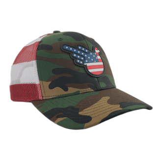 The Camo Stars & Stripes American Bird Trucker - Effing Gear