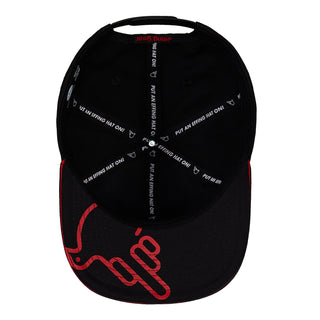 The Jimothy Red and Black Flat Brim - Effing Gear