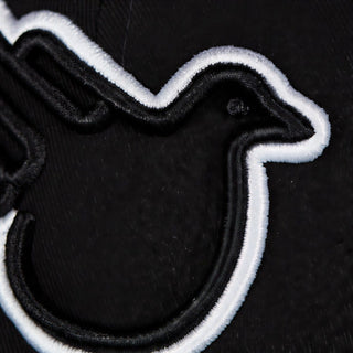 The Snowbird Black and White Flat Bill - Effing Gear