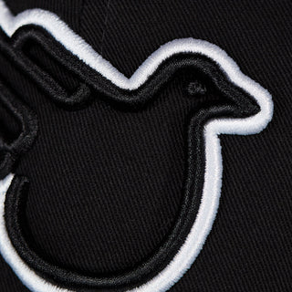 The Snowbird Black and White Flat Bill - Effing Gear