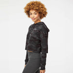 The Stormie Black Camo Lightweight Crop Hooded Sweatshirt - Effing Gear