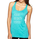 Yoga Brunch Repeat - Tri - Blend Racerback - Effing Gear