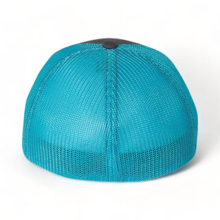 Real Man Blue Mesh Fitted Trucker Hat - Effing Gear