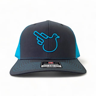 Real Man Blue Mesh Snapback Trucker Hat - Effing Gear