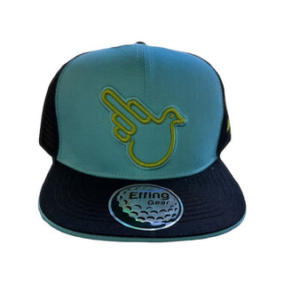 Sky Blue Flat Bill SnapBack Trucker Hat - Effing Gear