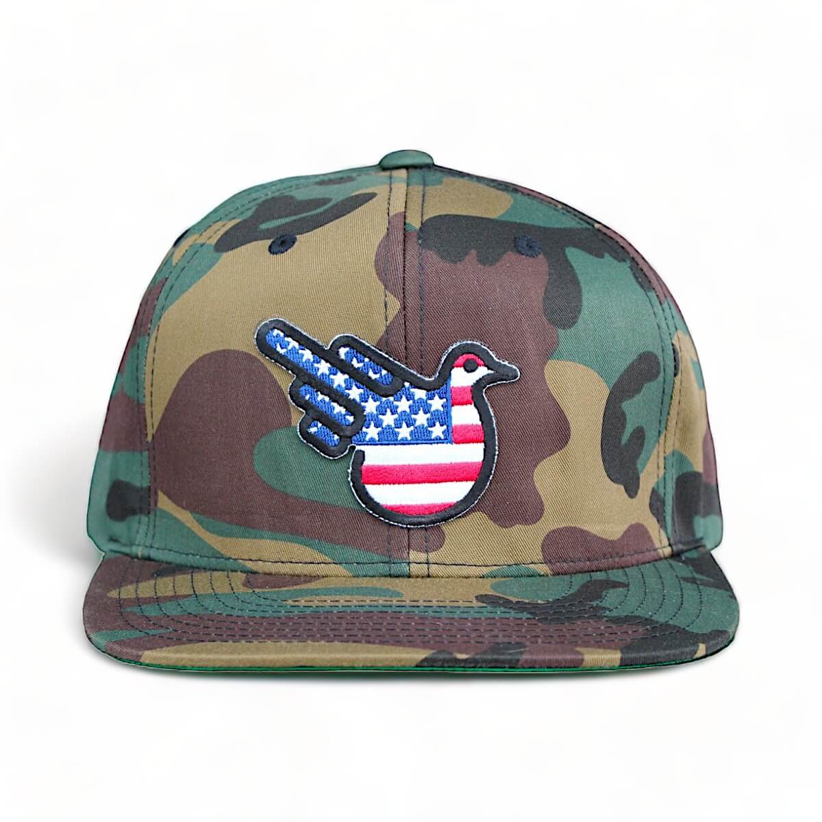 American Flag Snapback Hat - Order in Charcoal, Heather Grey, or Camo Camo