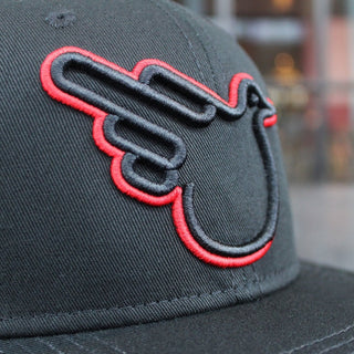 The Jimothy Red and Black Flat Brim Hat - Effing Gear