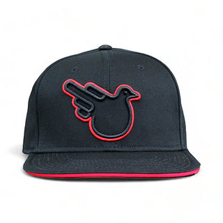 The Jimothy Red and Black Flat Brim Hat - Effing Gear