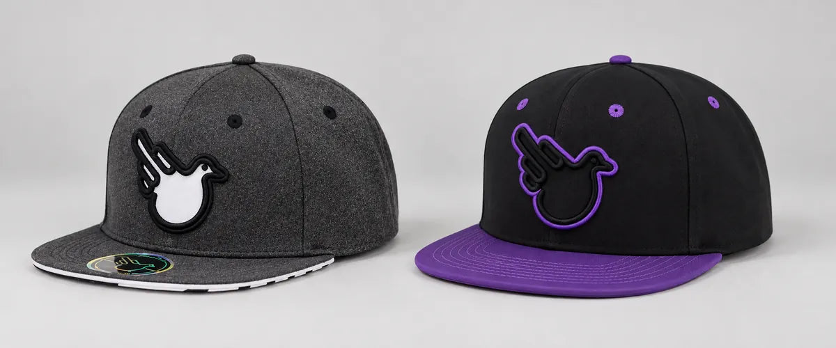 Billiam and Purple Rain flatbill snapback hats