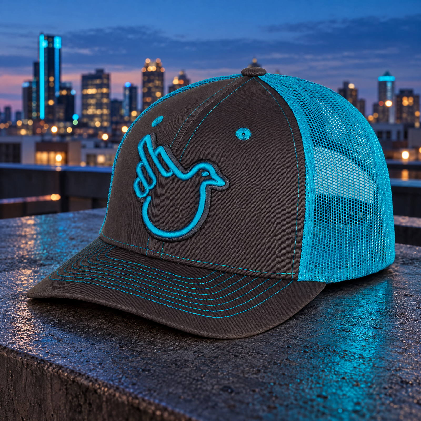 Real Man Blue - Double Bird Snap - Effing Gear